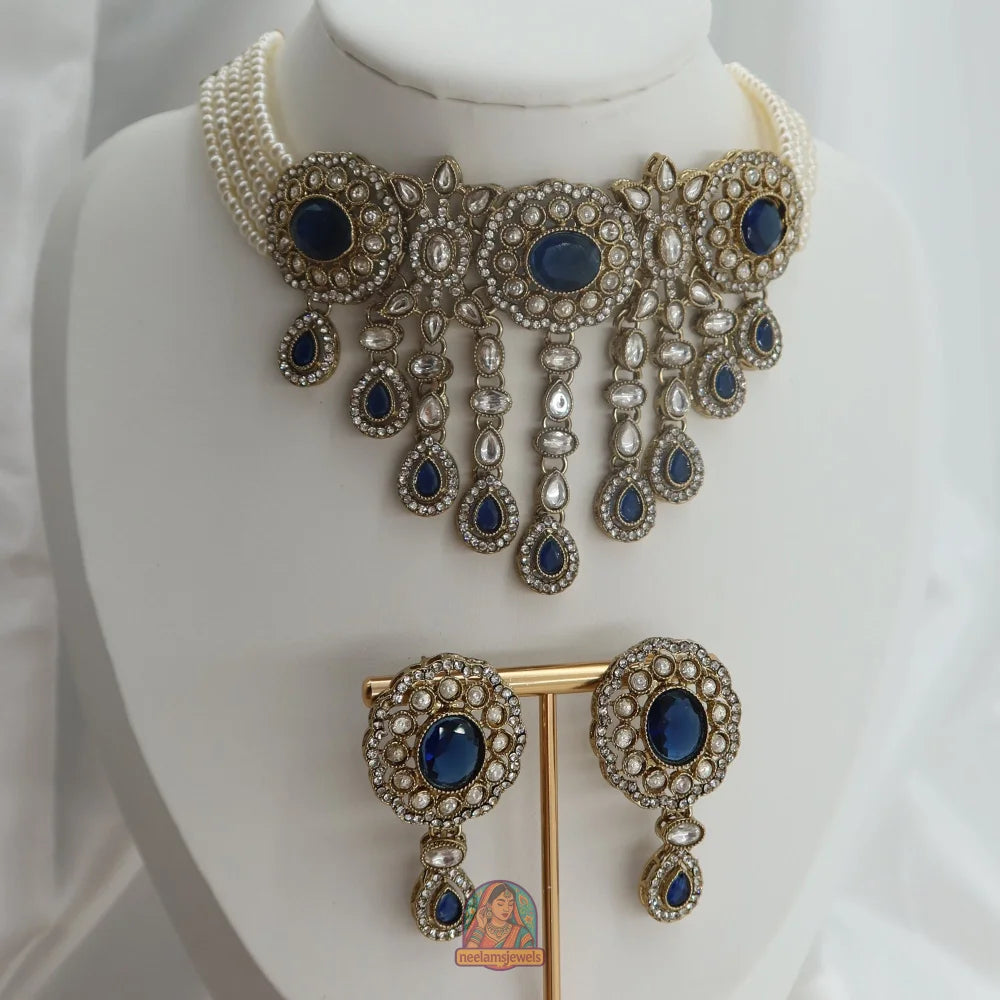 Aima Necklace Set (Blue)