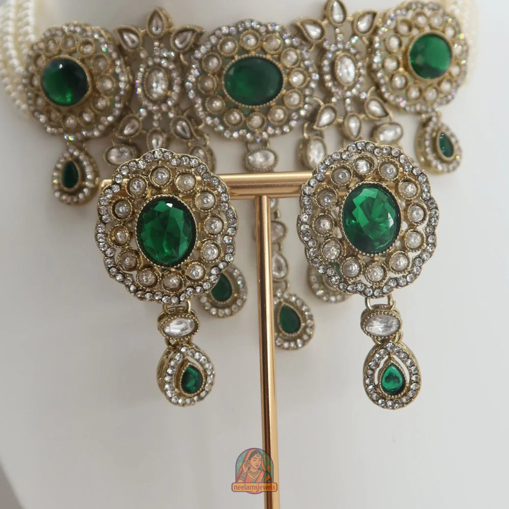 Aima Necklace Set (Green)