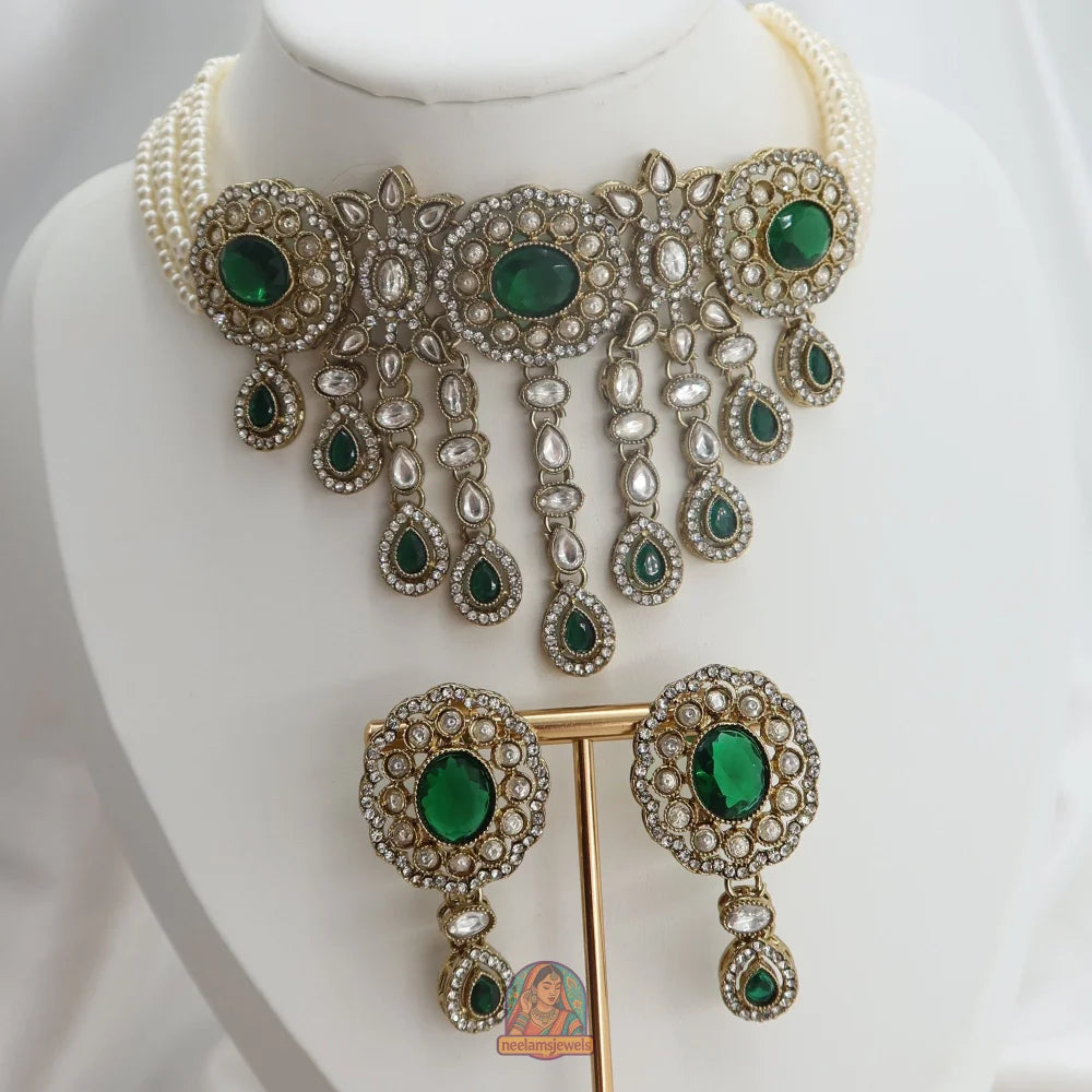 Aima Necklace Set (Green)