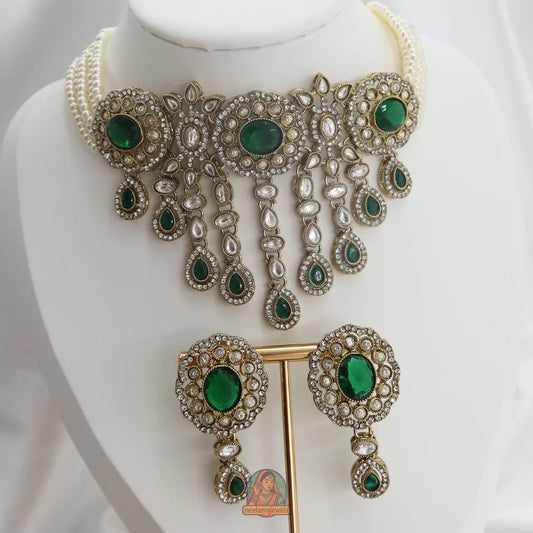 Aima Necklace Set (Green)