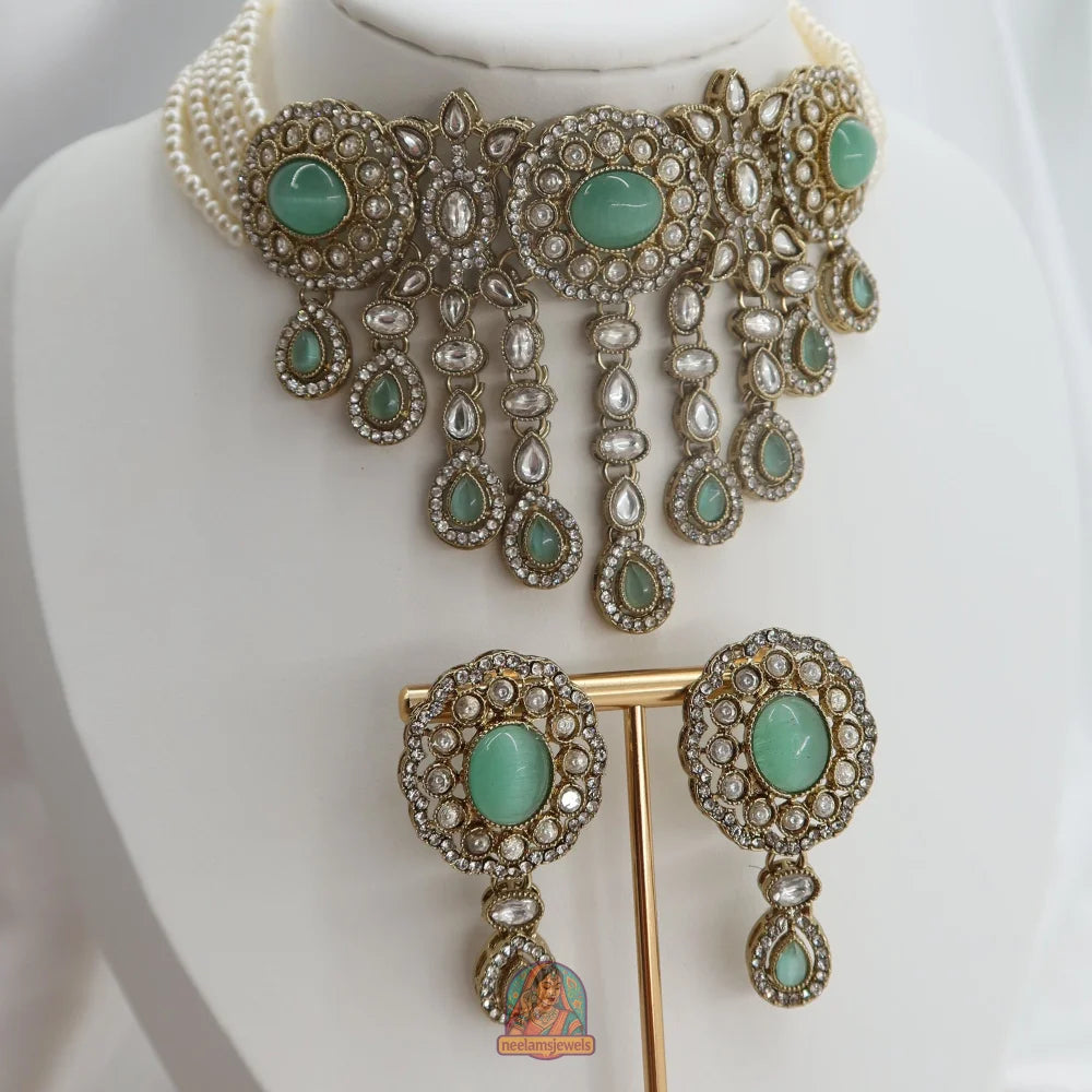 Aima Necklace Set (Mint)