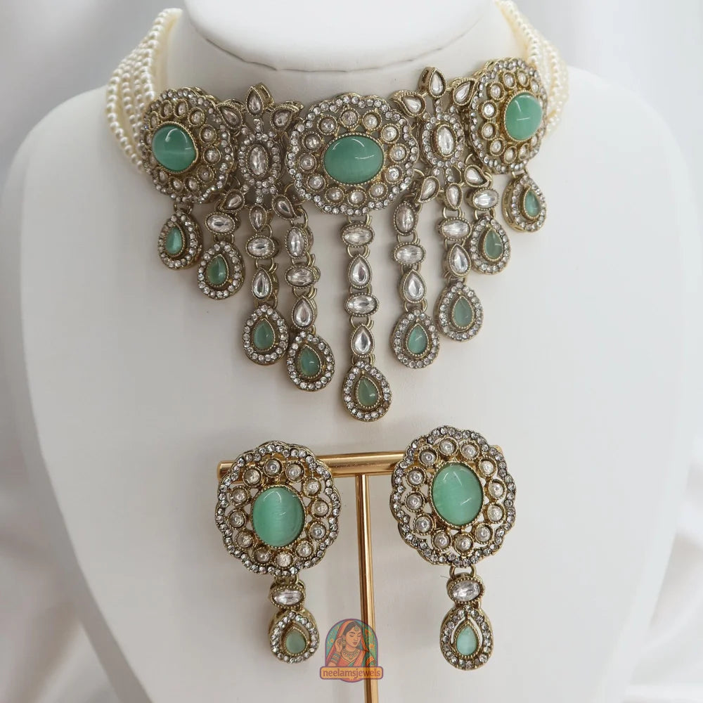 Aima Necklace Set (Mint)