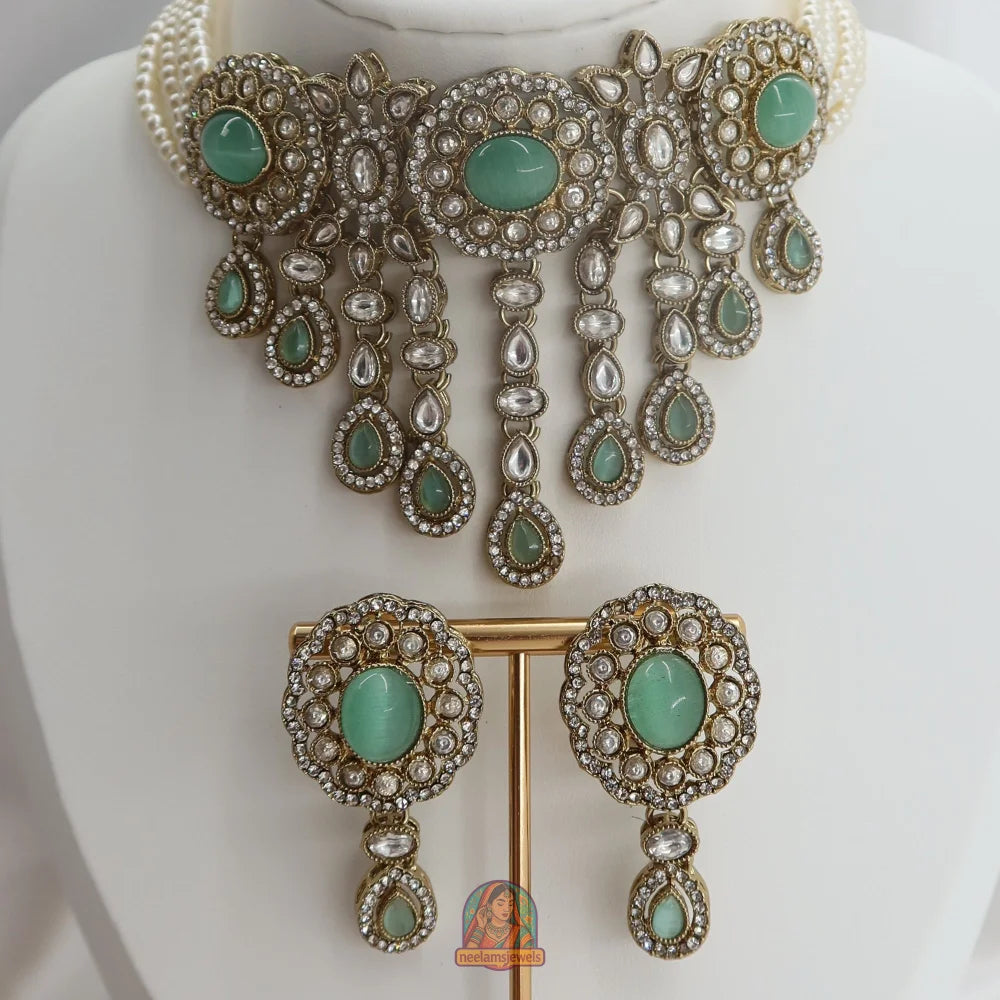 Aima Necklace Set (Mint)