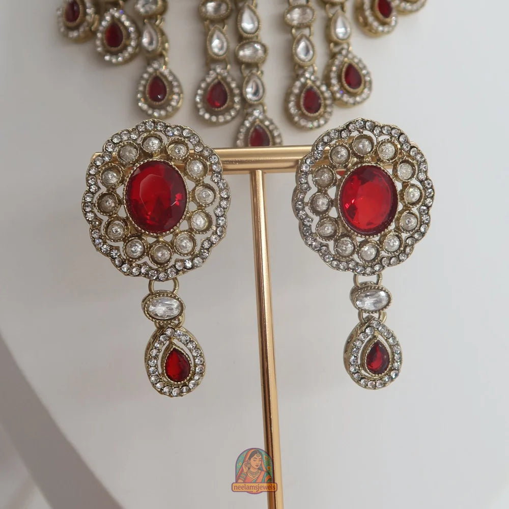 Aima Necklace Set (Red)