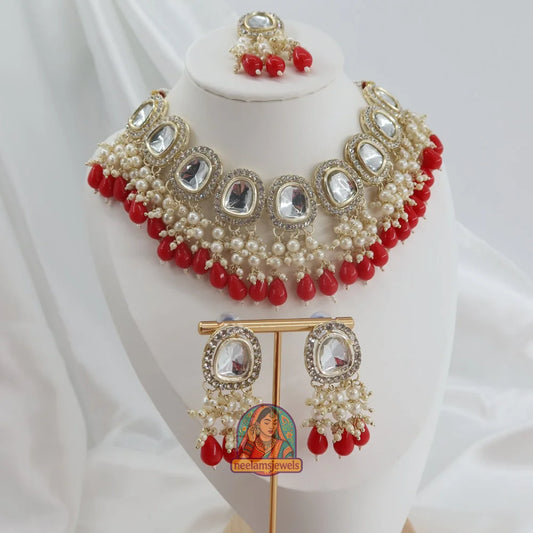 Alina Red Necklace Set