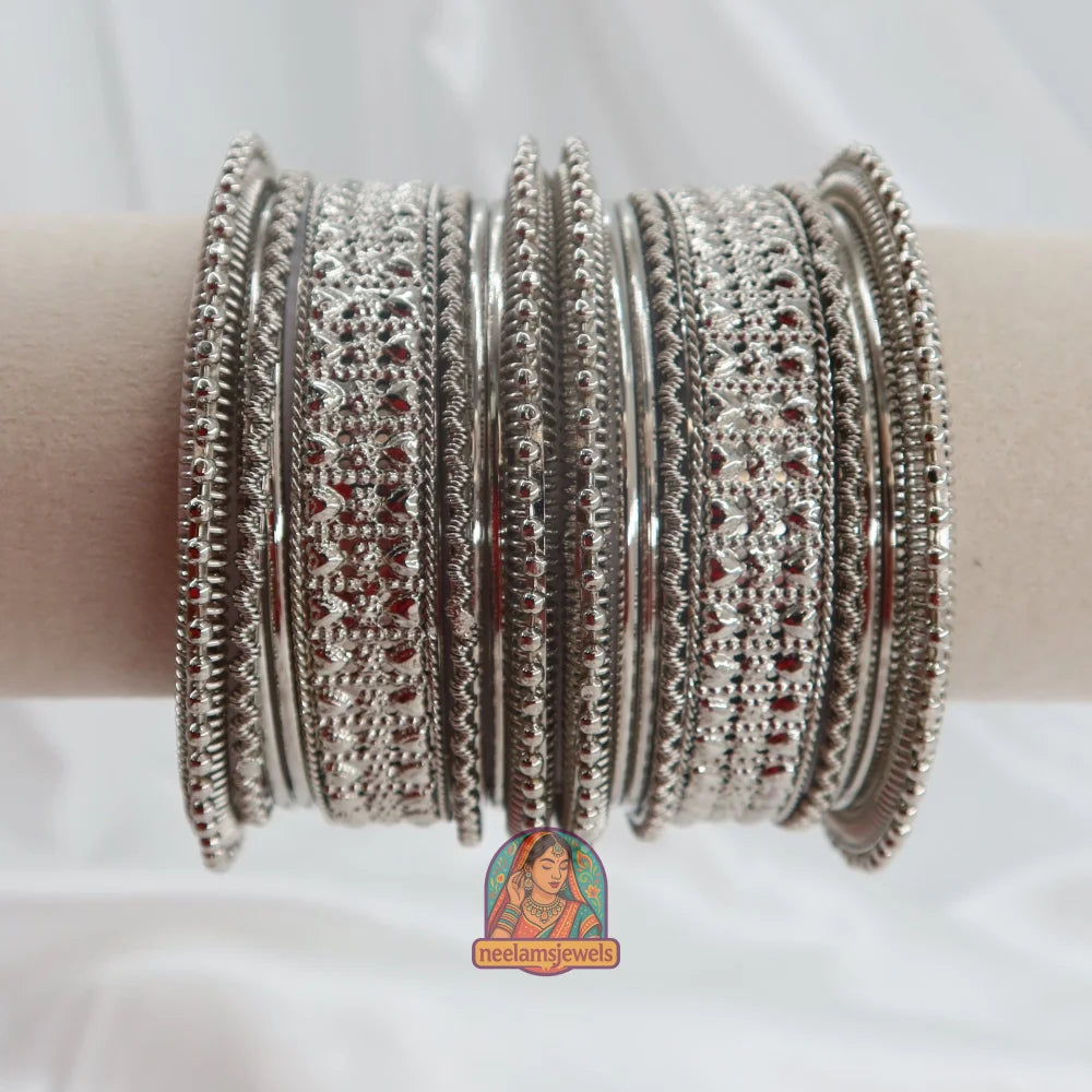 Amara Silver Bangle Set