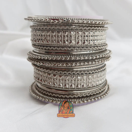Amara Silver Bangle Set