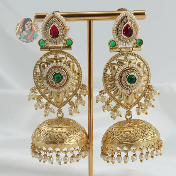Anjali Gold Earrings - A