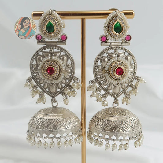 Anjali Silver Earrings - B