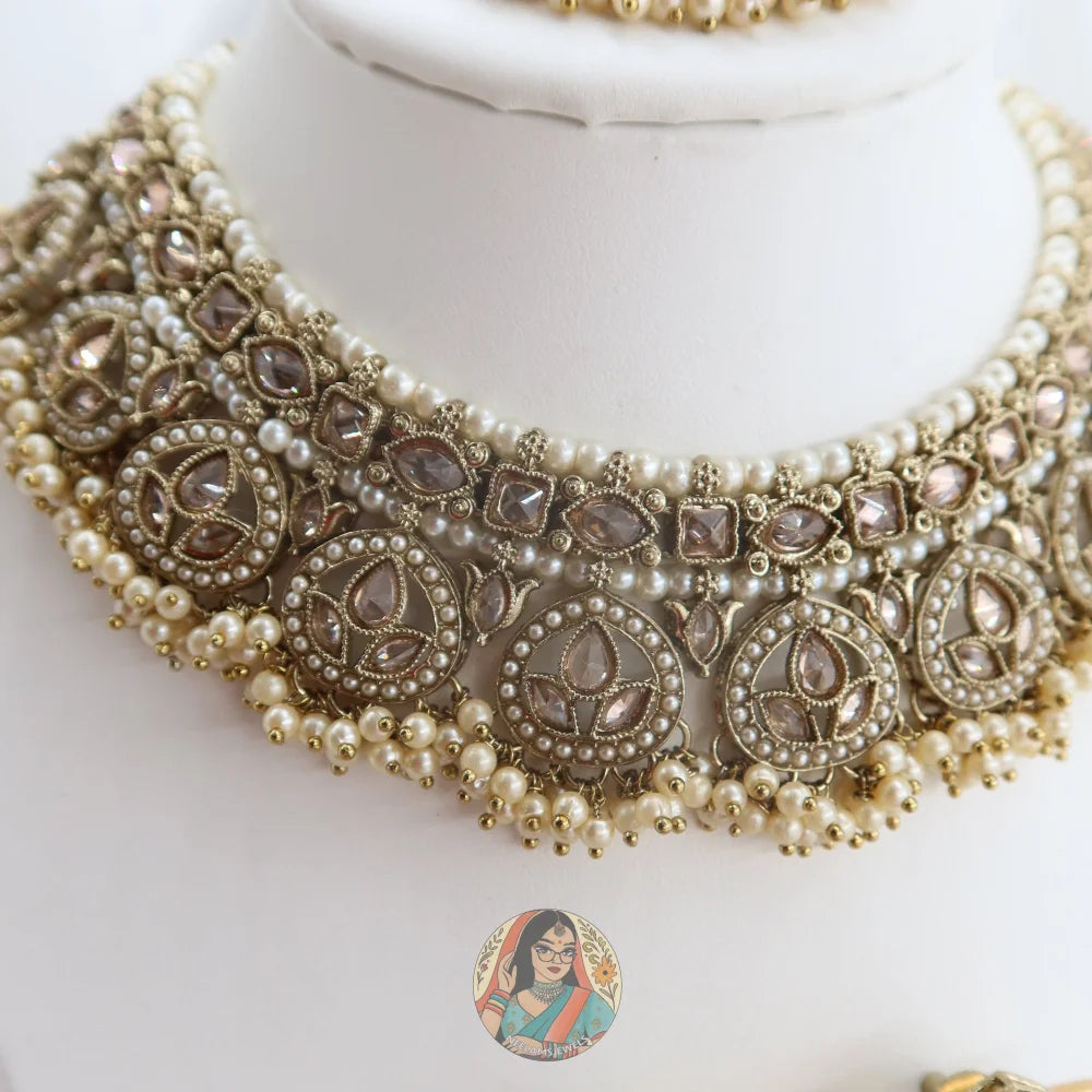 Ariba Necklace Set (Champagne)