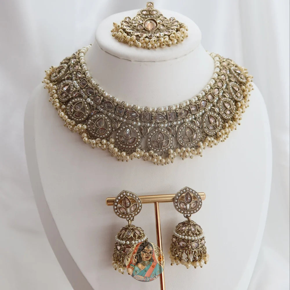 Ariba Necklace Set (Champagne)
