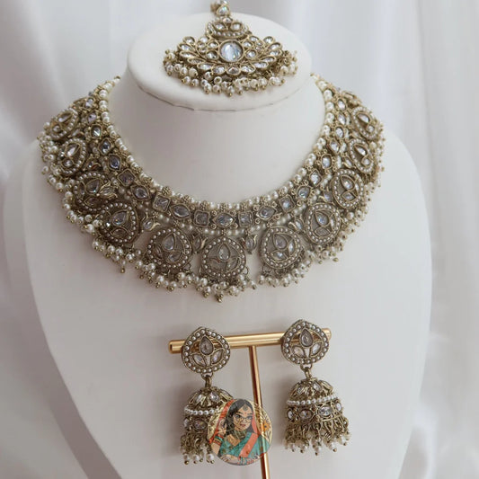 Ariba Necklace Set (White)