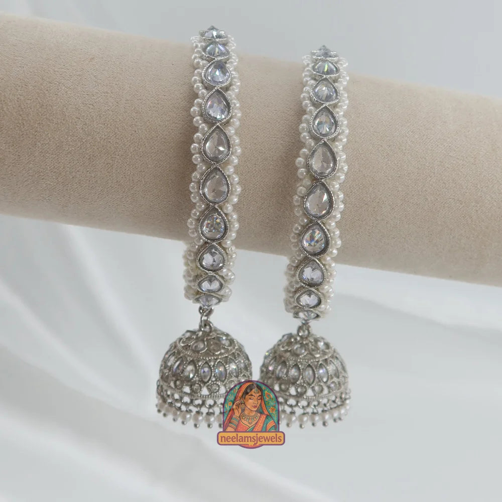 Arya Silver Jhumka Bangles