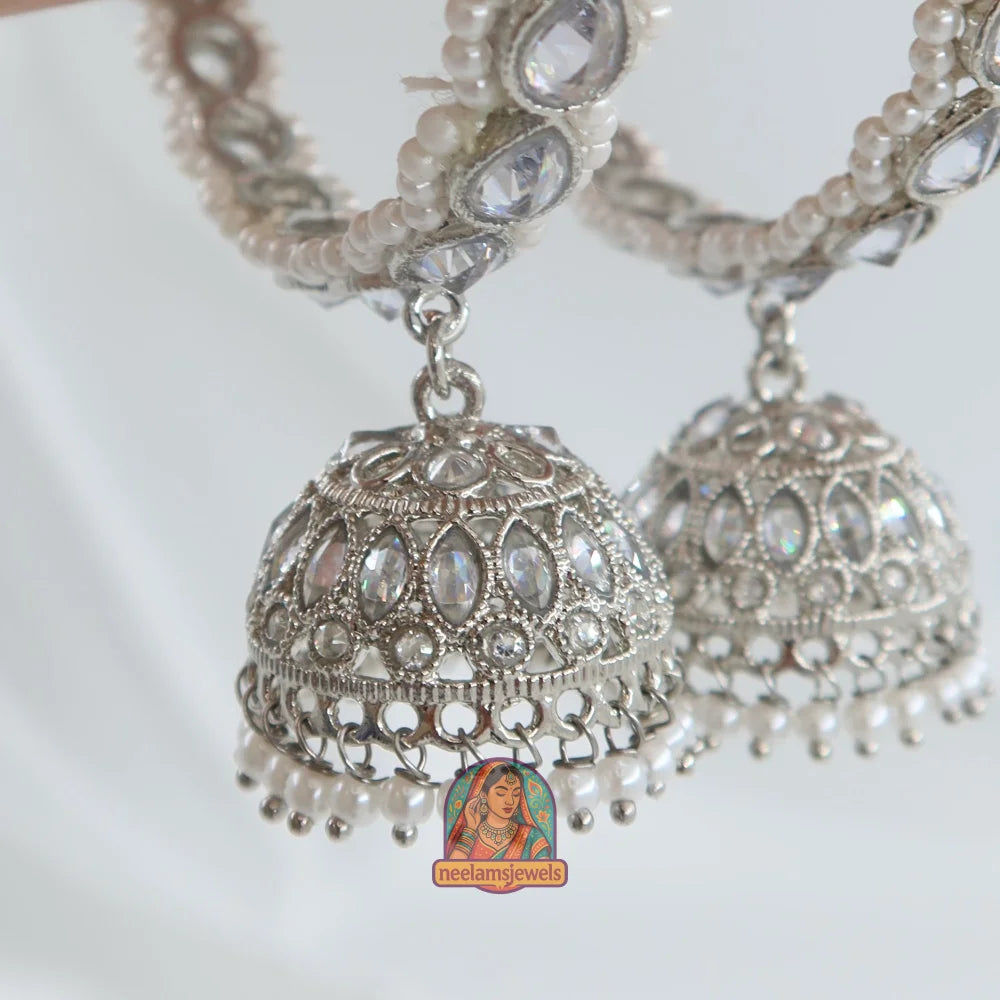 Arya Silver Jhumka Bangles