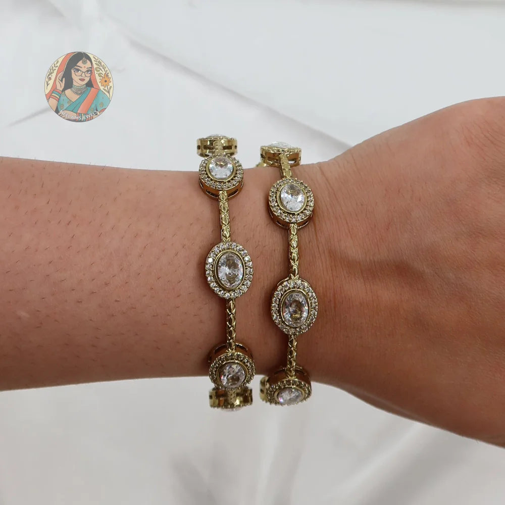 Asmaan Dual-Tone Accent Bangles