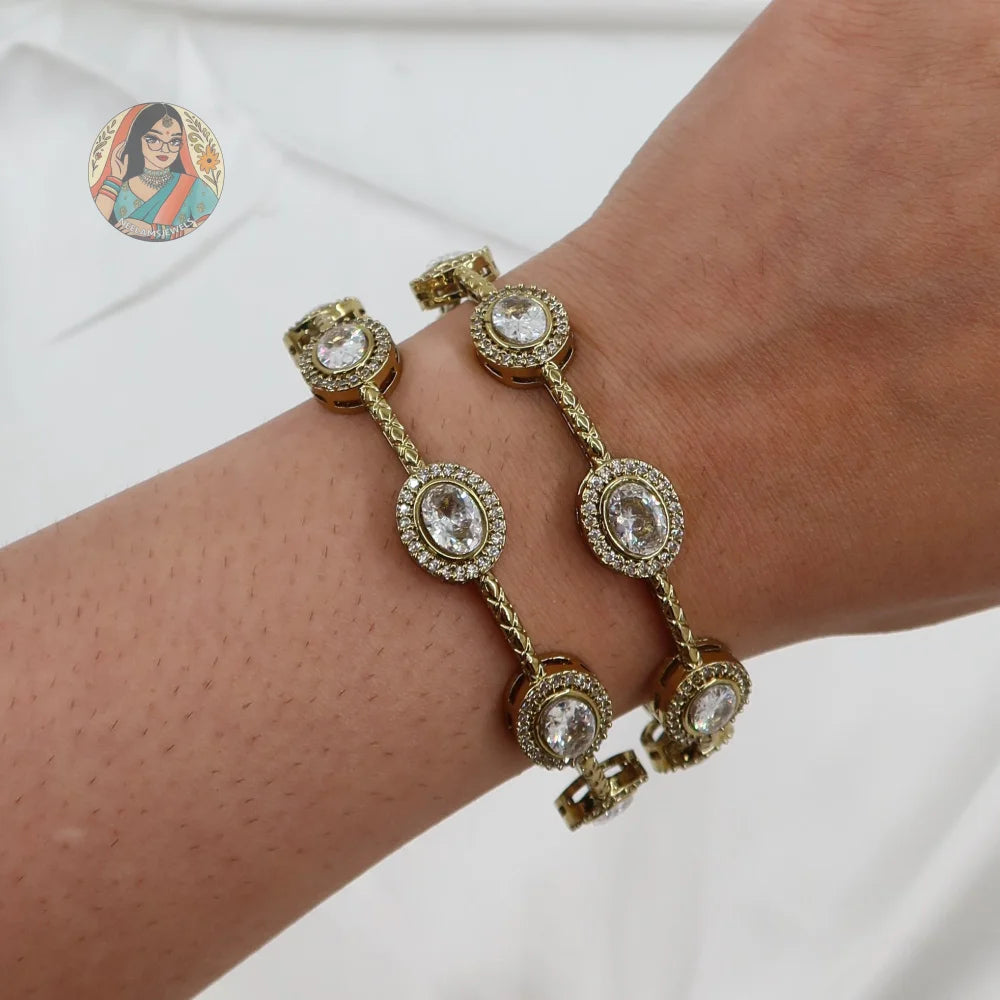 Asmaan Dual-Tone Accent Bangles