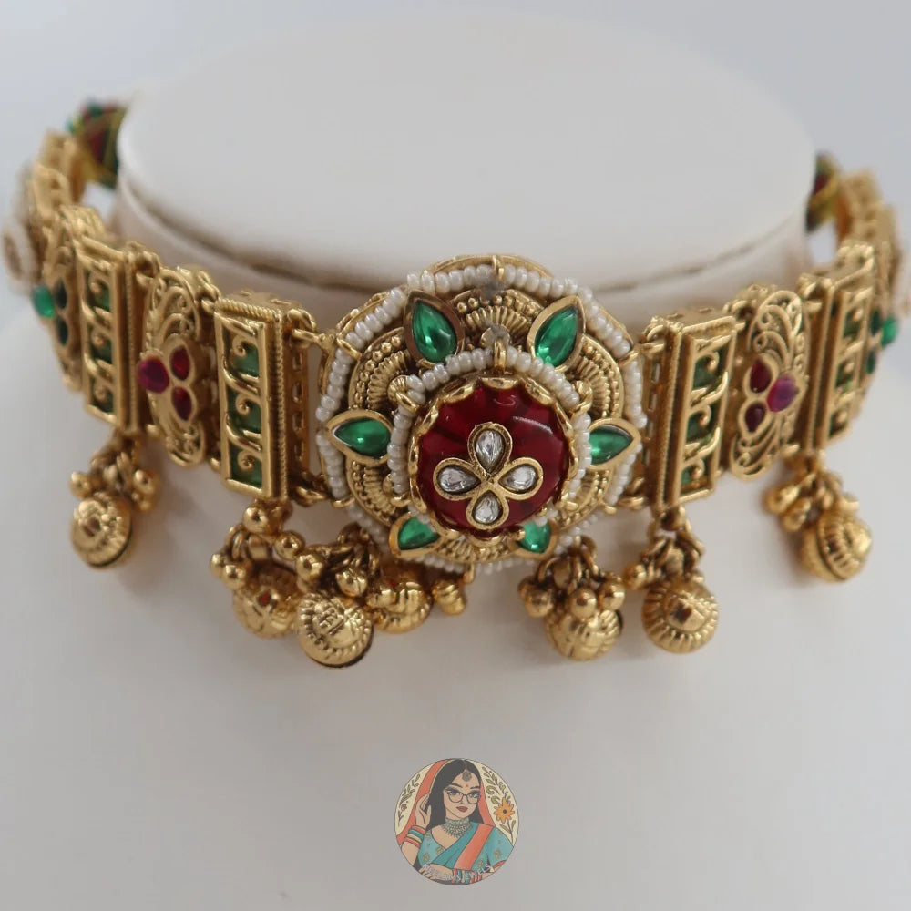 Athiya Heritage Necklace Set (Red)