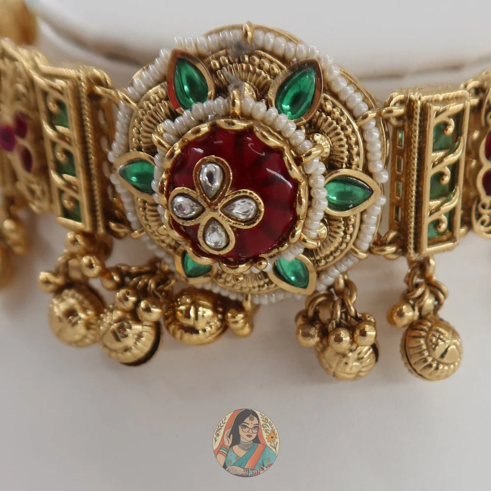 Athiya Heritage Necklace Set (Red)