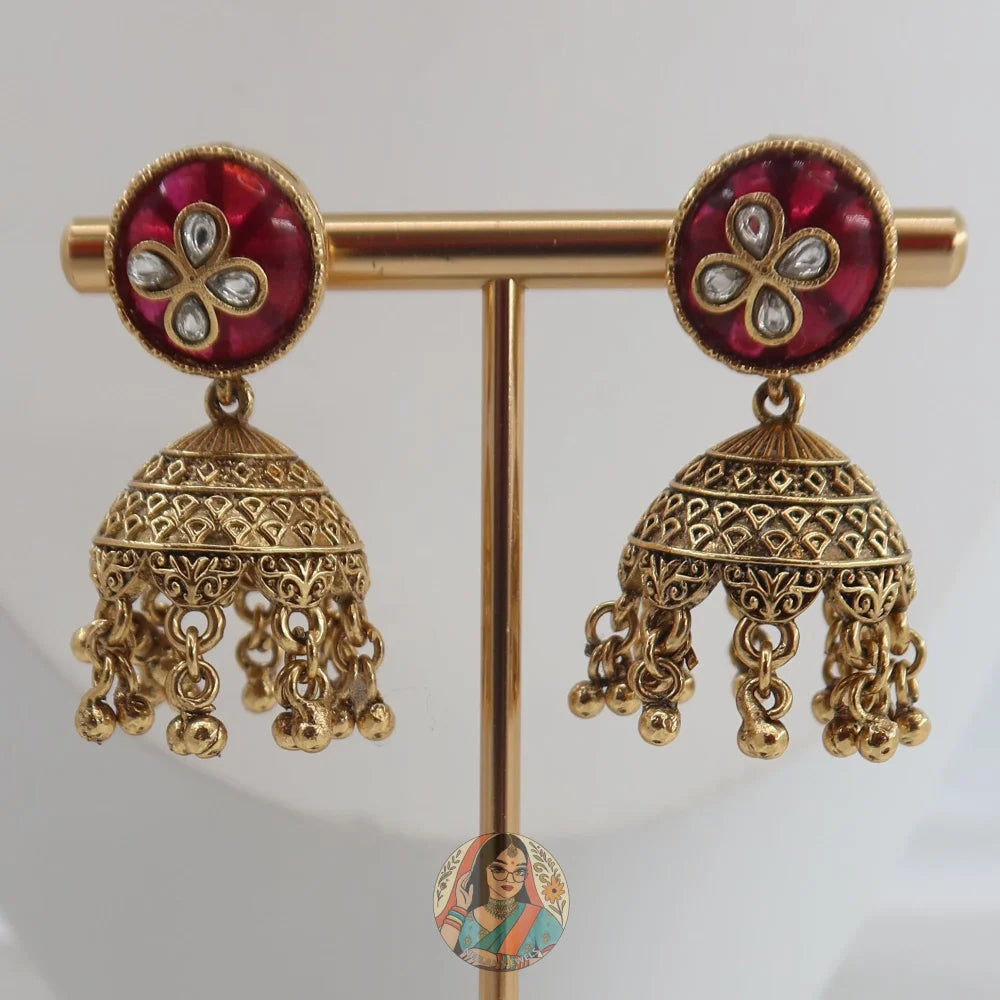 Athiya Heritage Necklace Set (Red)