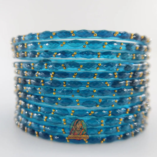 ’Azul’ Glass Bangle Set