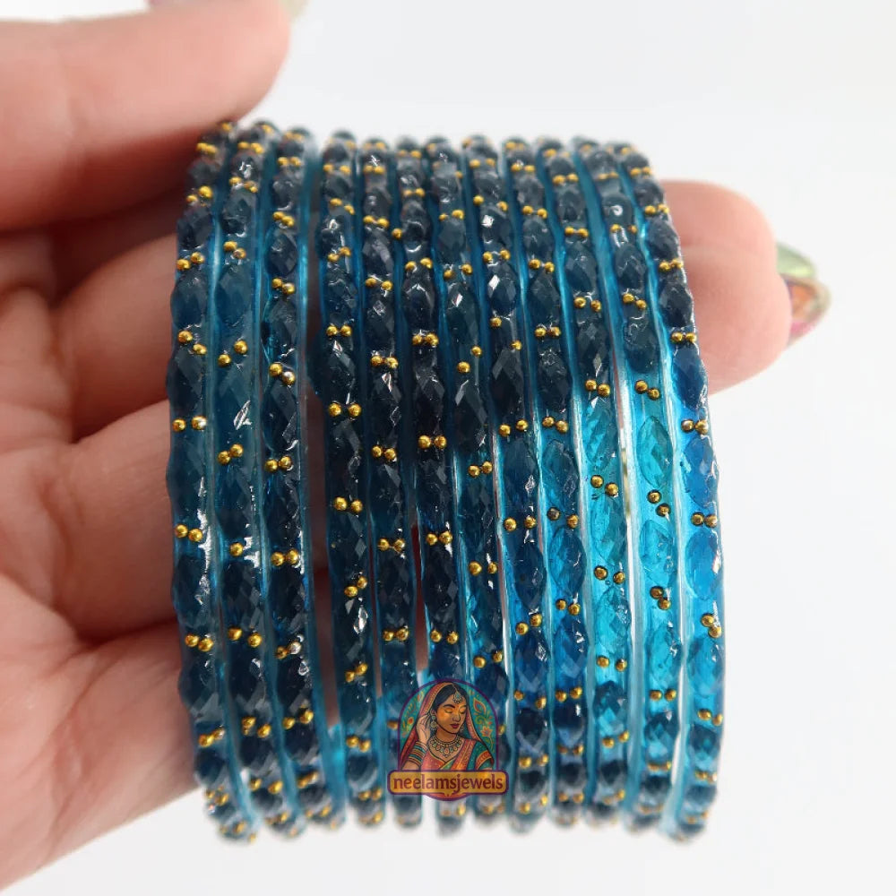 ’Azul’ Glass Bangle Set