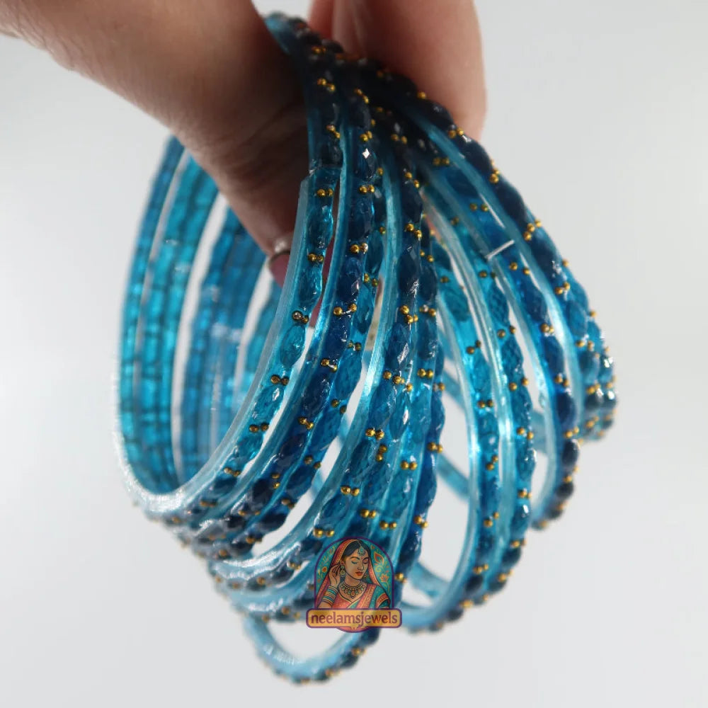 ’Azul’ Glass Bangle Set