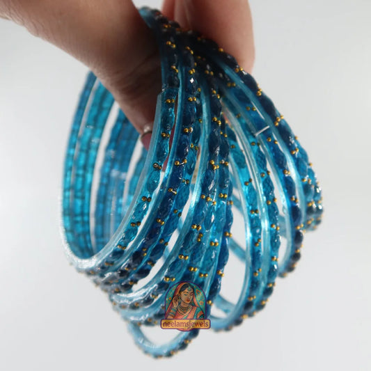 ’Azul’ Glass Bangle Set
