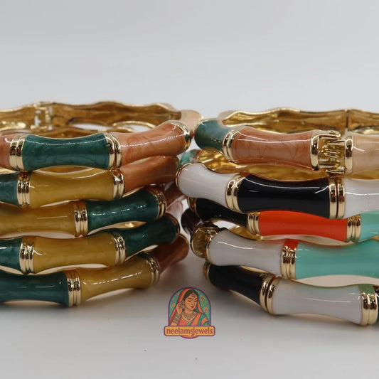 Bamboo Enamel Bracelet