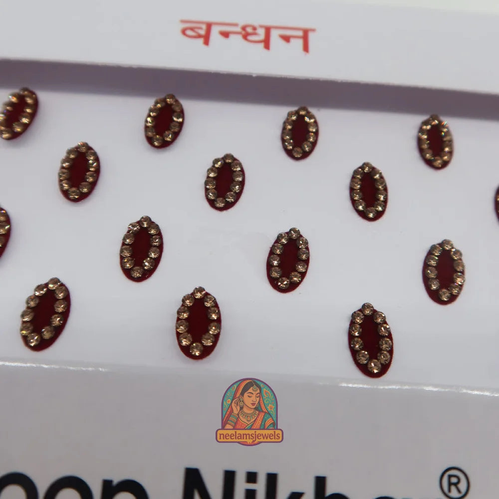 Bindi Pack - Style 15 (Dark Red)