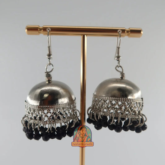 Black Bead Jhumki