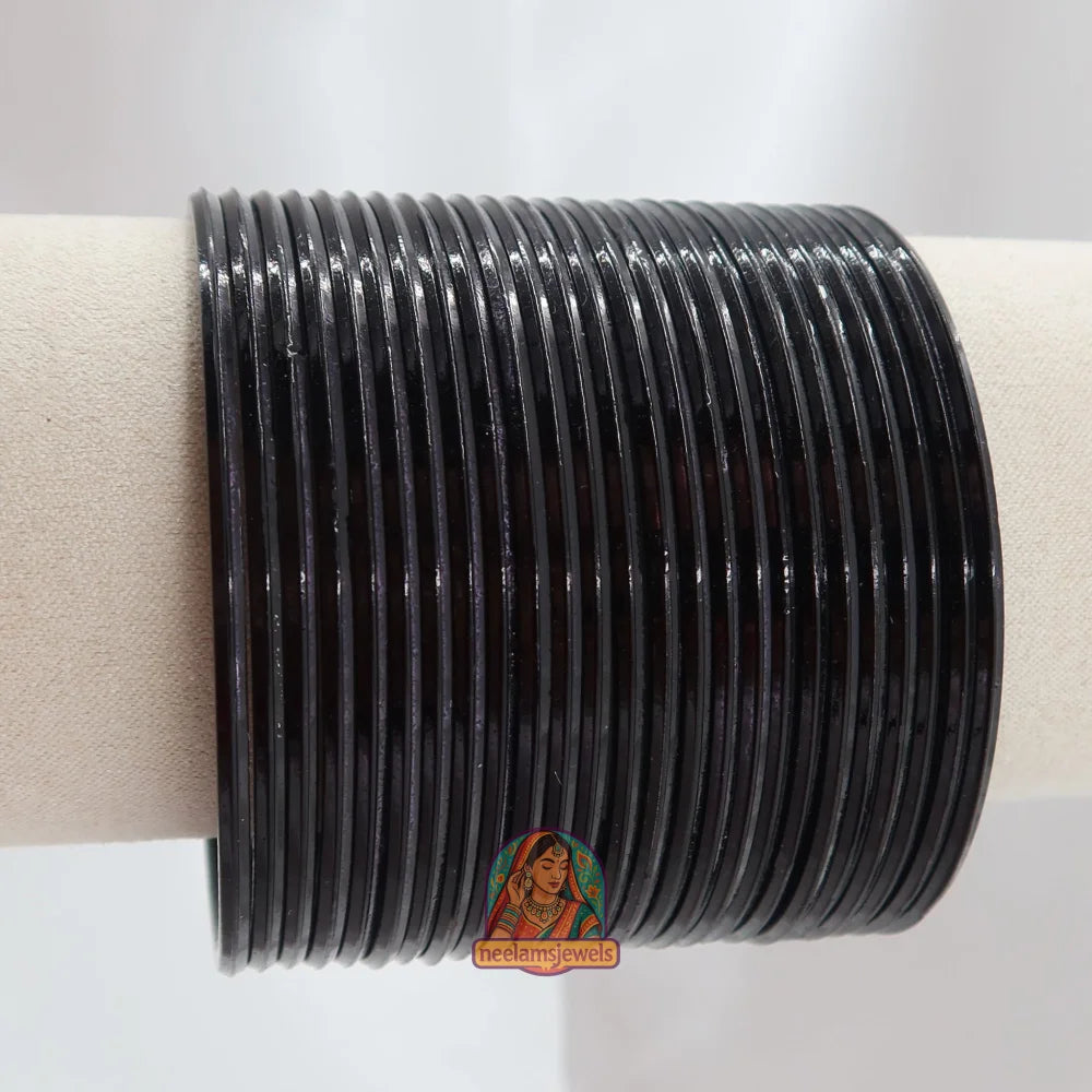 ’Black’ Metallic Bangle Set