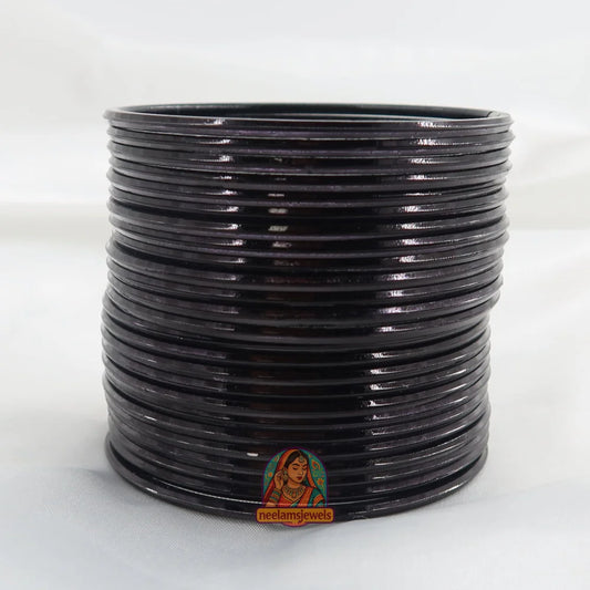 ’Black’ Metallic Bangle Set