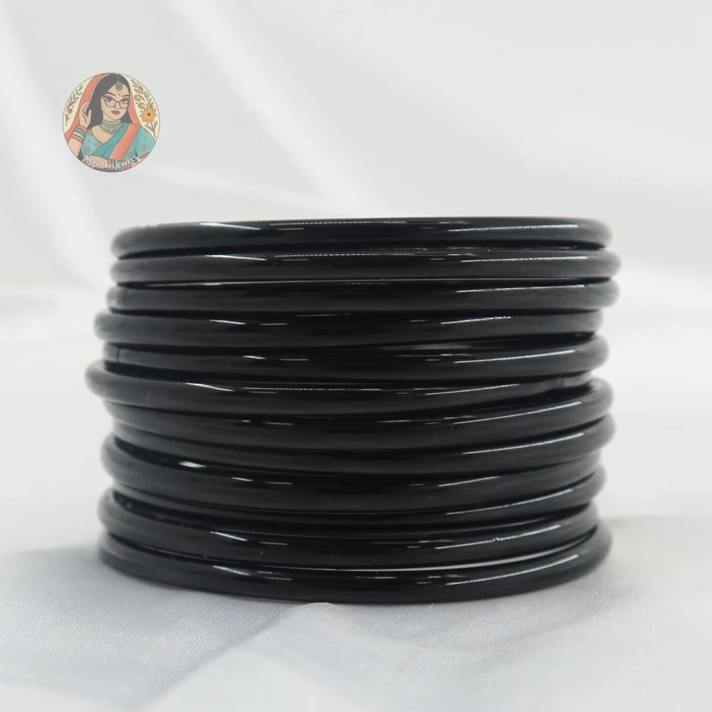 ’Black’ Rang Pakka Glass Bangle Set