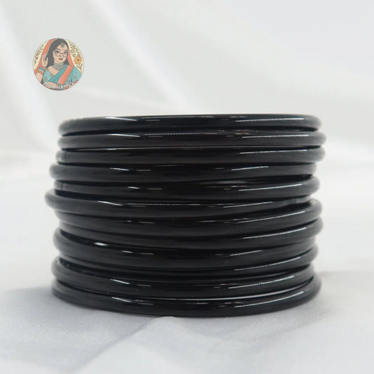 ’Black’ Rang Pakka Glass Bangle Set