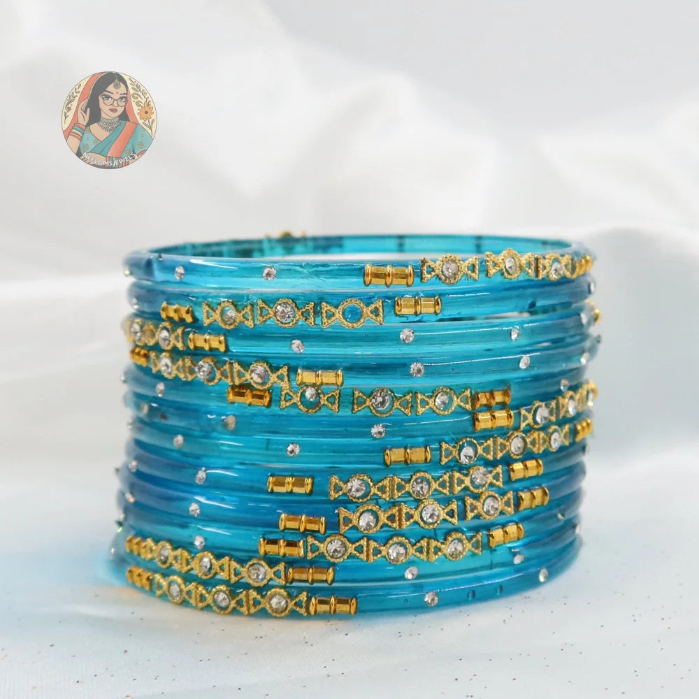’Blue’ Mehwish Glass Bangle Set