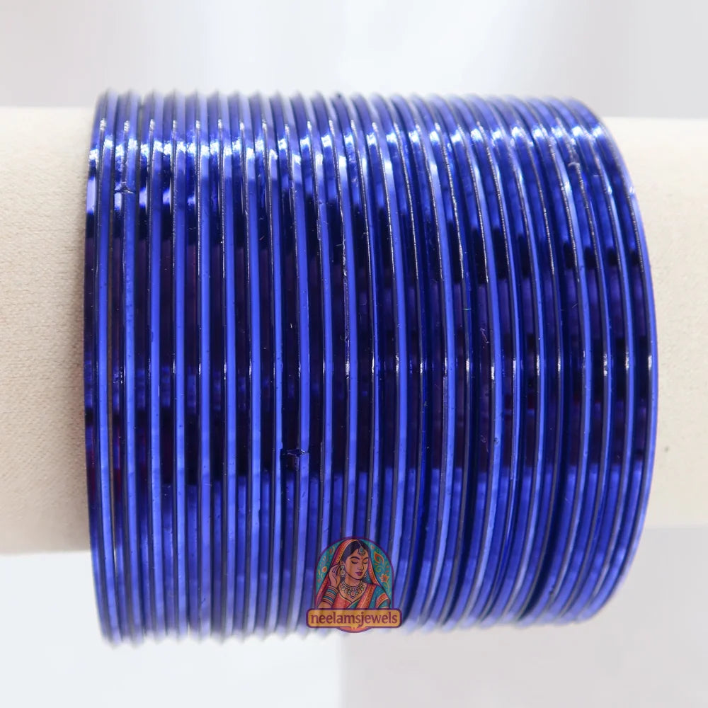 ’Blue’ Metallic Bangle Set