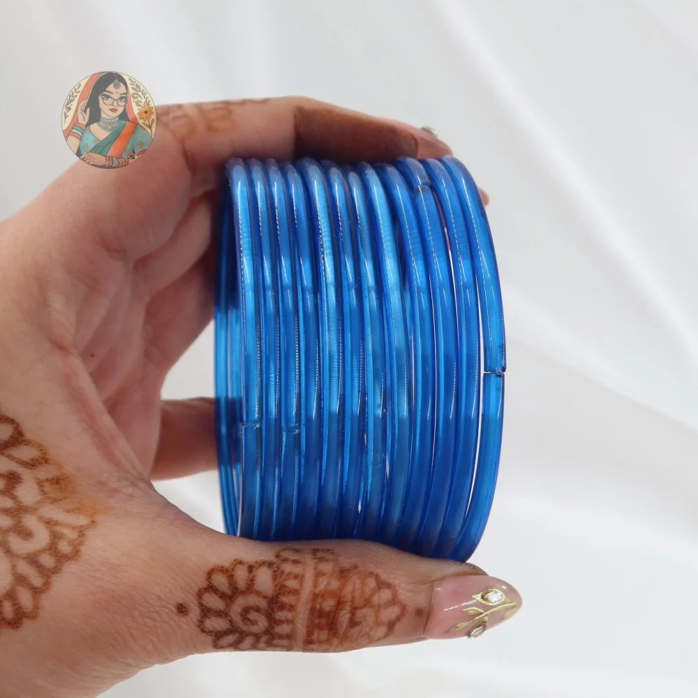 ’Blue’ Rang Pakka Glass Bangle Set