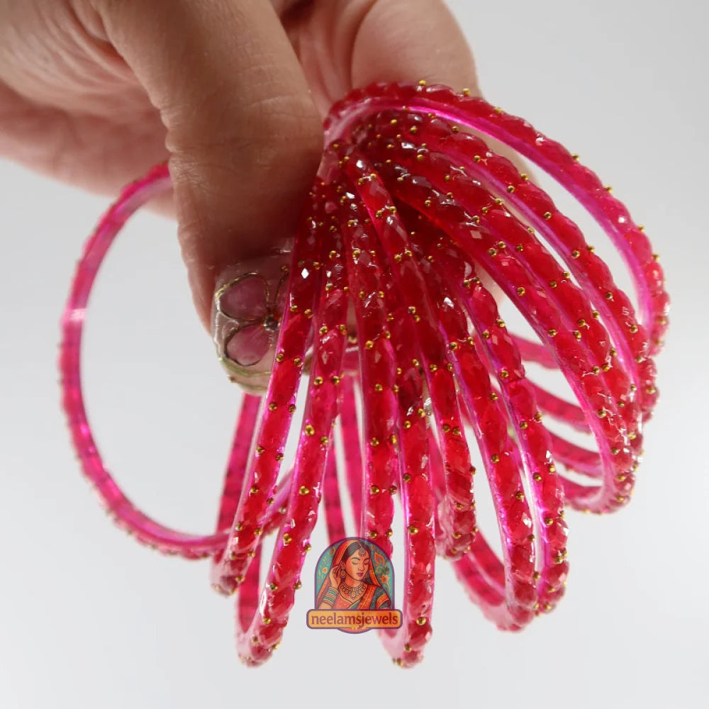 ’Blush Pink’ Glass Bangle Set
