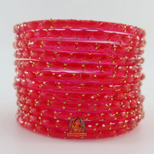 ’Blush Pink’ Glass Bangle Set