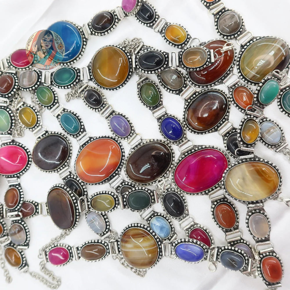 Brass Agate Stone Bracelet (Copy)