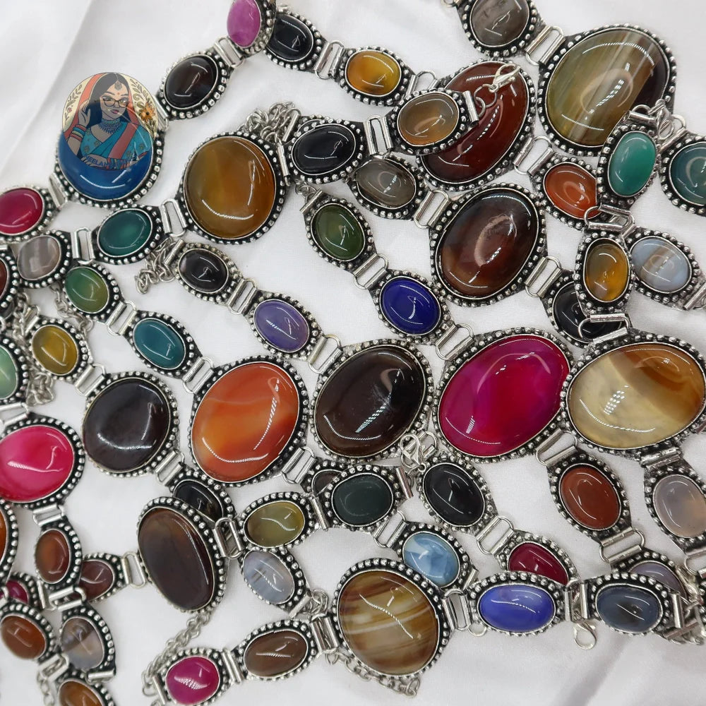 Brass Agate Stone Bracelet (Copy)