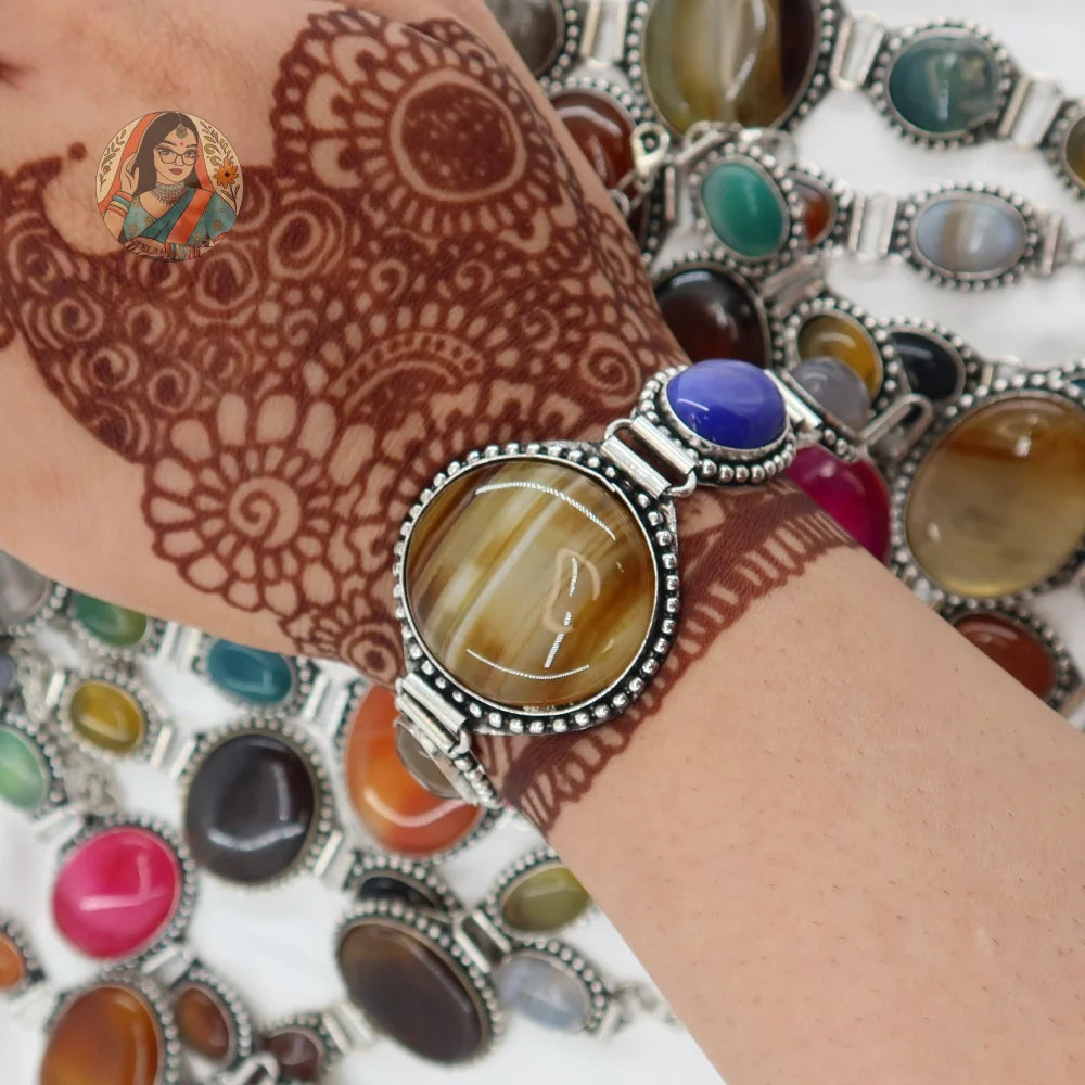 Brass Agate Stone Bracelet (Copy)
