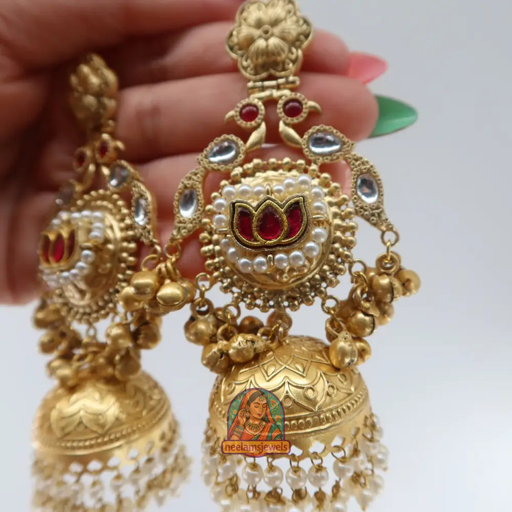 Brass Lotus Earrings