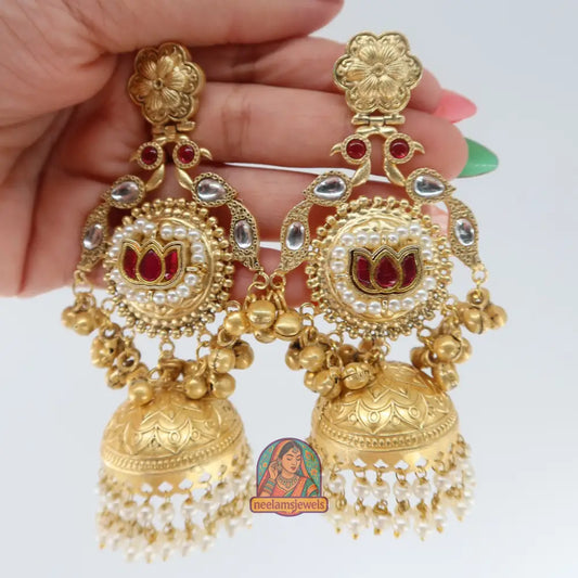 Brass Lotus Earrings