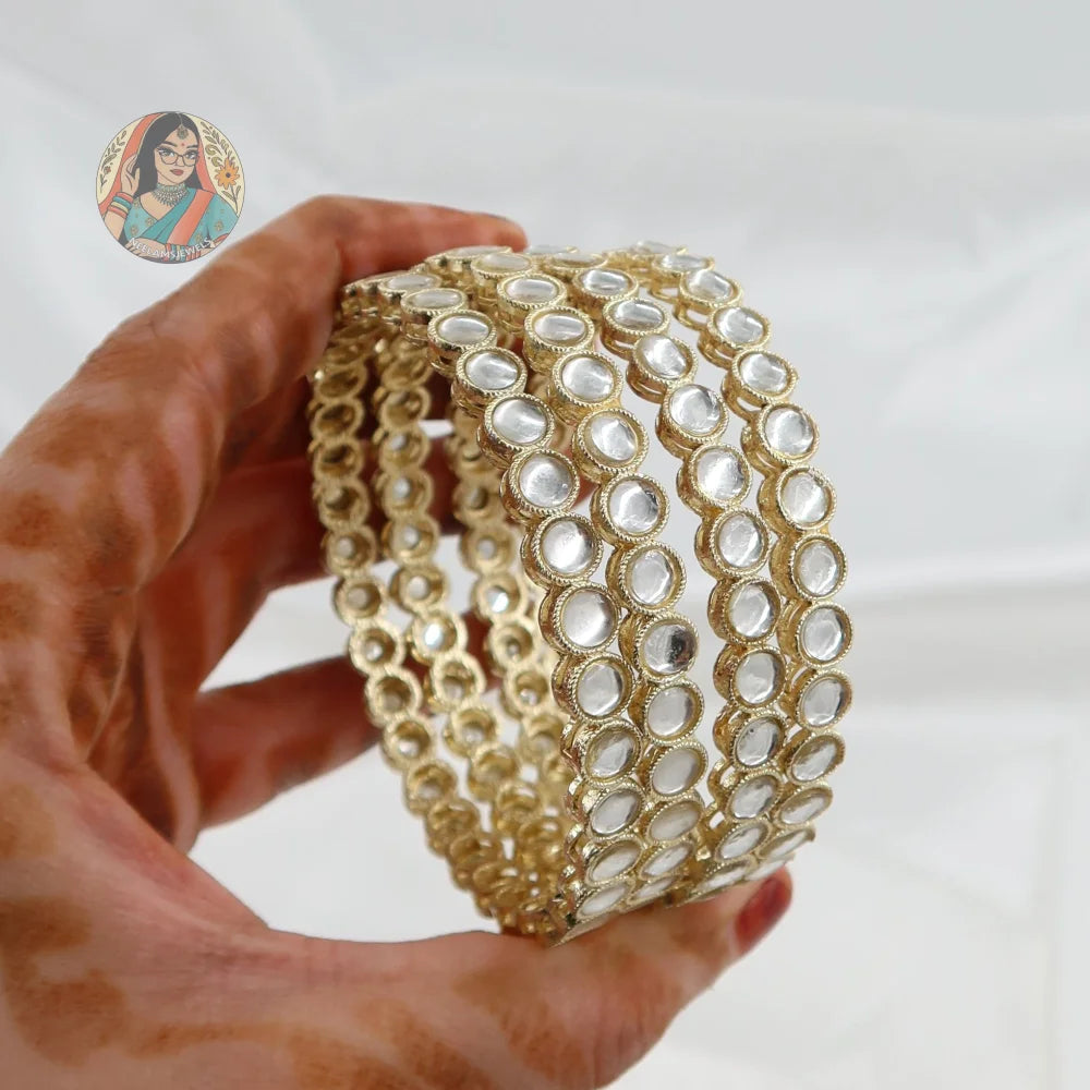 Bruna Gold Accent Bangles