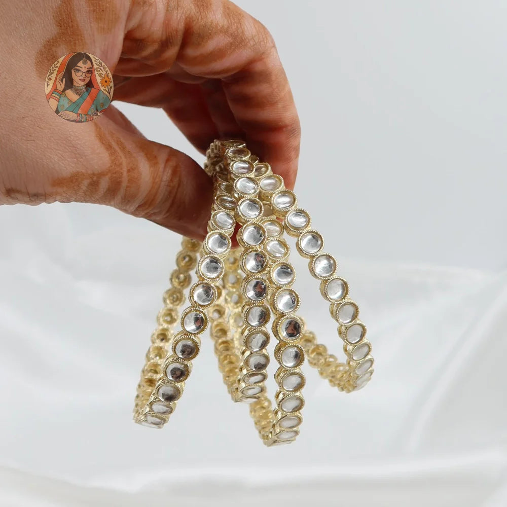 Bruna Gold Accent Bangles