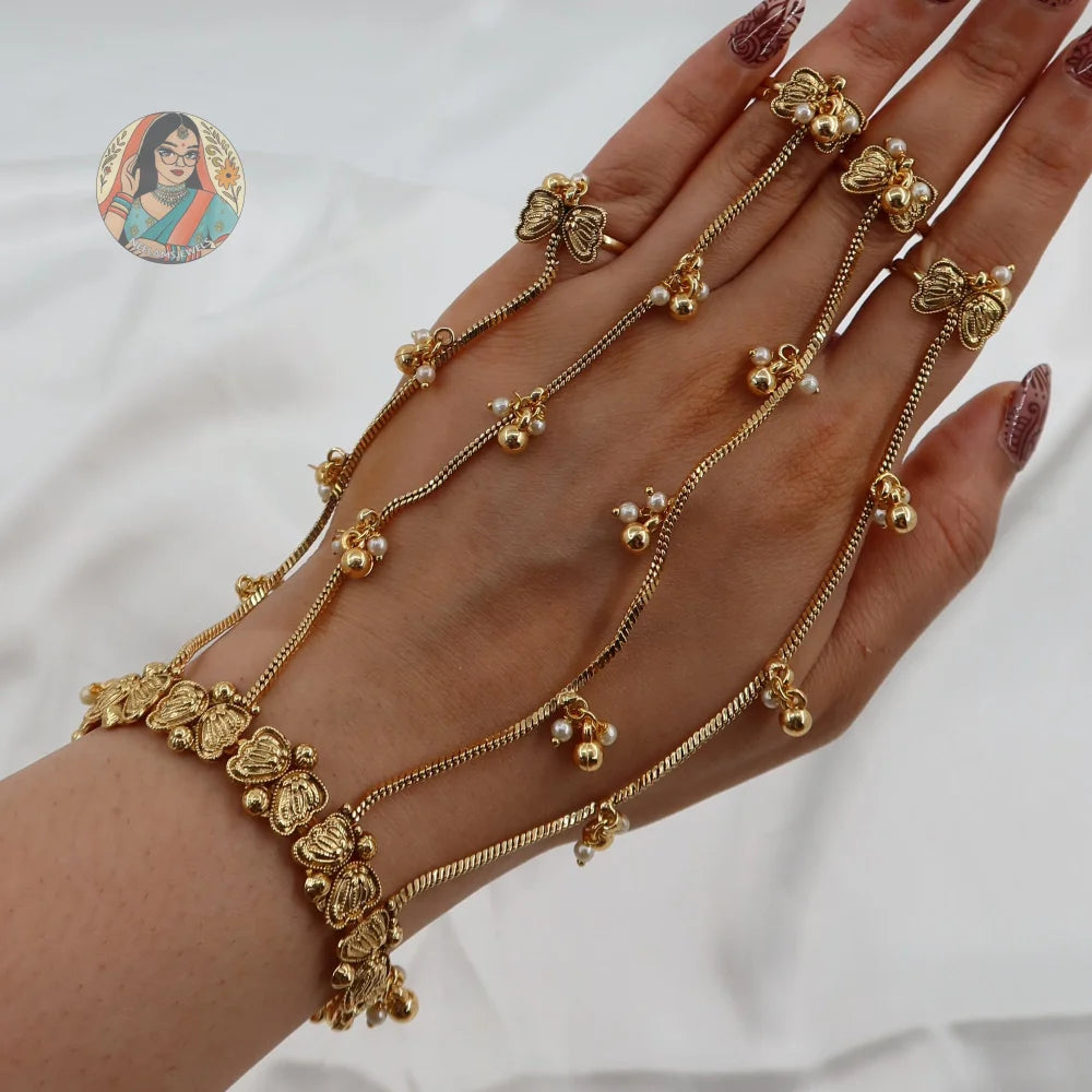 Butterfly Gold Haathphool