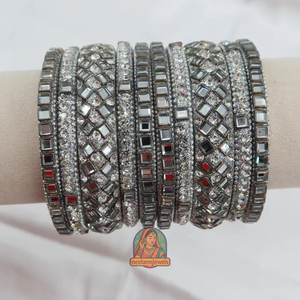 Chand Kundan Bangle Stack
