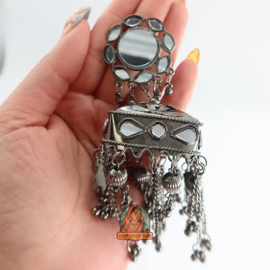 Chandni Mirror Drop Jhumkas