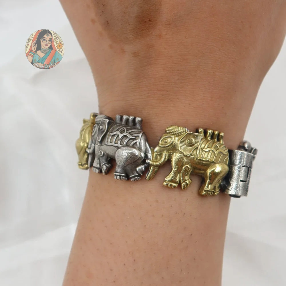 Chandni Oxidized Dual-Tone Bangle